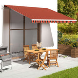 Vidaxx toile de remplacement pour auvent 4x3,5 m orange et marron