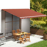 Vidaxx toile de remplacement pour auvent 5x3,5 m orange et marron