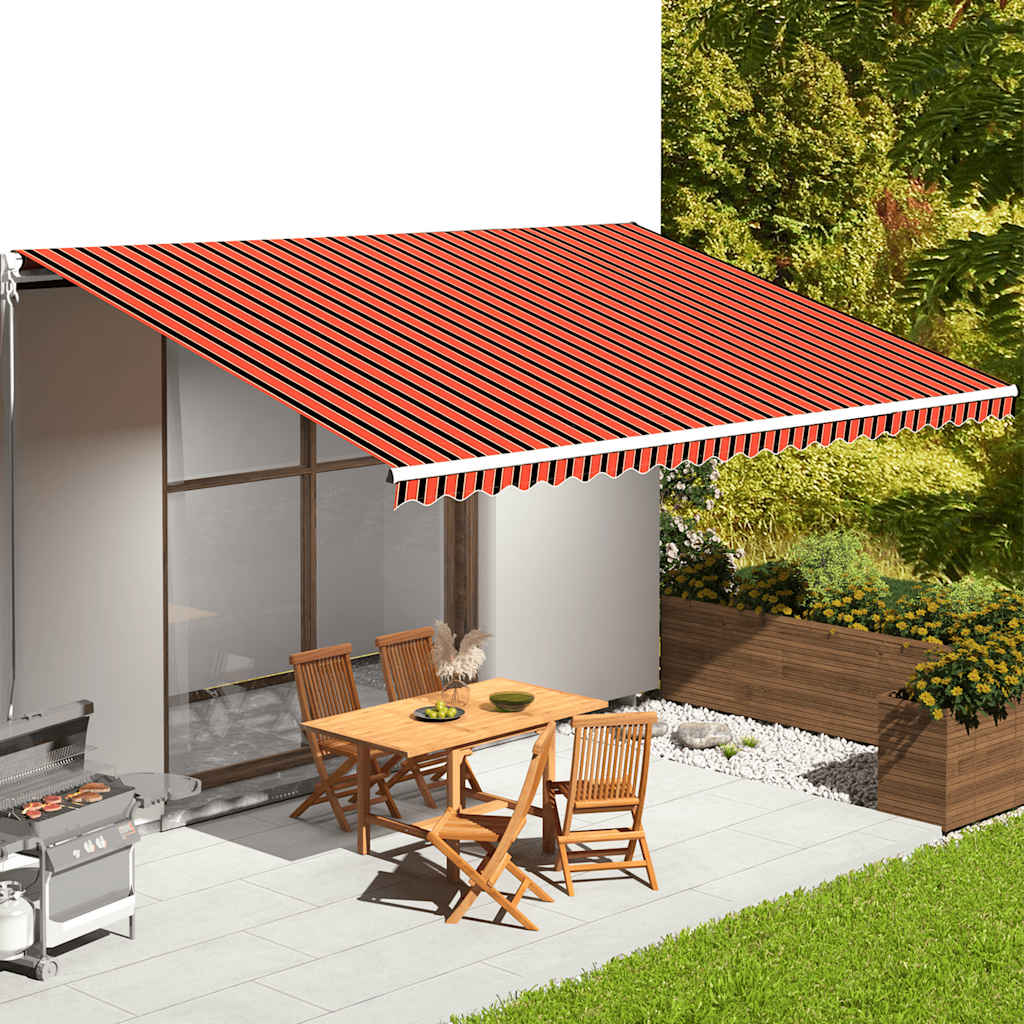 Vidaxx toile de remplacement pour auvent 6x3,5 m orange et marron