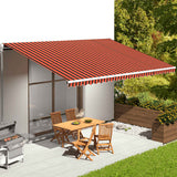 Vidaxx toile de remplacement pour auvent 6x3,5 m orange et marron