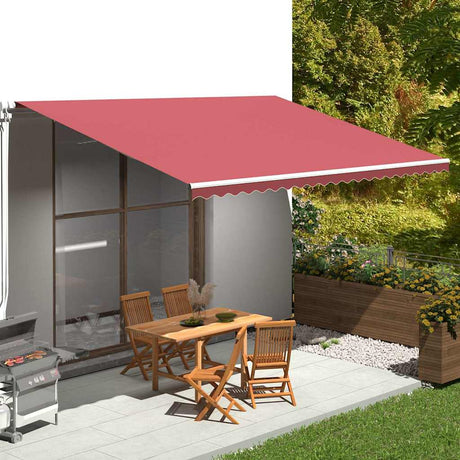 Tissu de remplacement de Vidaxl pour Luifel 5x3,5 M Bordeaux rouge