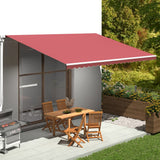 Tissu de remplacement de Vidaxl pour Luifel 5x3,5 M Bordeaux rouge