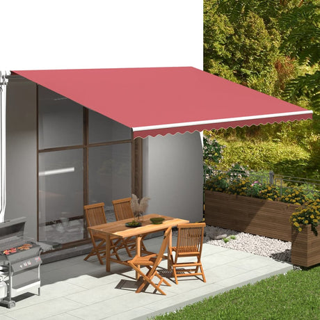 Tissu de remplacement de Vidaxl pour Luifel 5x3,5 M Bordeaux rouge