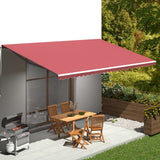 Tissu de remplacement de Vidaxl pour Luifel 6x3 M Bordeaux rouge