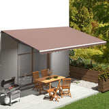 Tissu de remplacement de Vidaxl pour Luifel 6x3,5 m brun