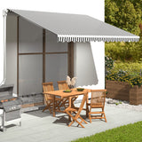 Tissu de remplacement de Vidaxl pour Luifel 4x3 M anthracite -colore et blanc