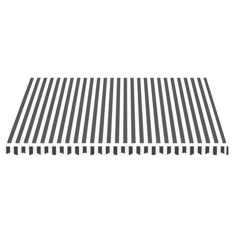 Tissu de remplacement de Vidaxl pour Luifel 4x3,5 M anthracite -colore et blanc