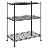 Vidaxx étagère de rangement 3 couches 150 kg 60x35x76 cm noir