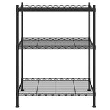 Vidaxx étagère de rangement 3 couches 150 kg 60x35x76 cm noir