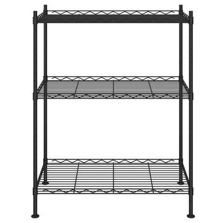 Vidaxx étagère de rangement 3 couches 150 kg 60x35x76 cm noir