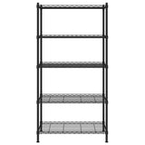 Rack de stockage Vidaxl 5 couches 250 kg 90x35x180 cm noir