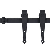 Ensemble de suspension Vidaxl pour une mini-porte en acier au carbone de 200 cm