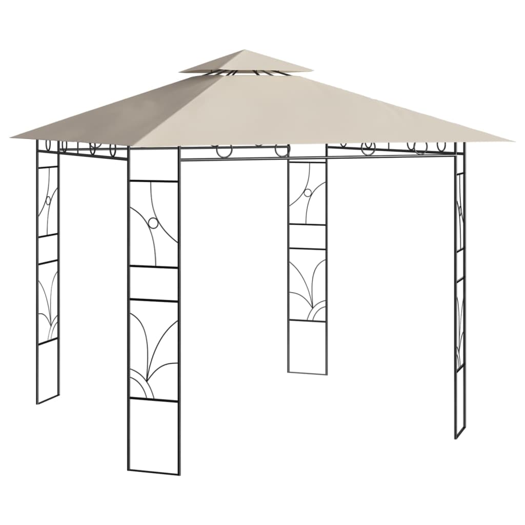 Vidaxl prieel 160 g m² 3x3x2,7 m crèmekleurig