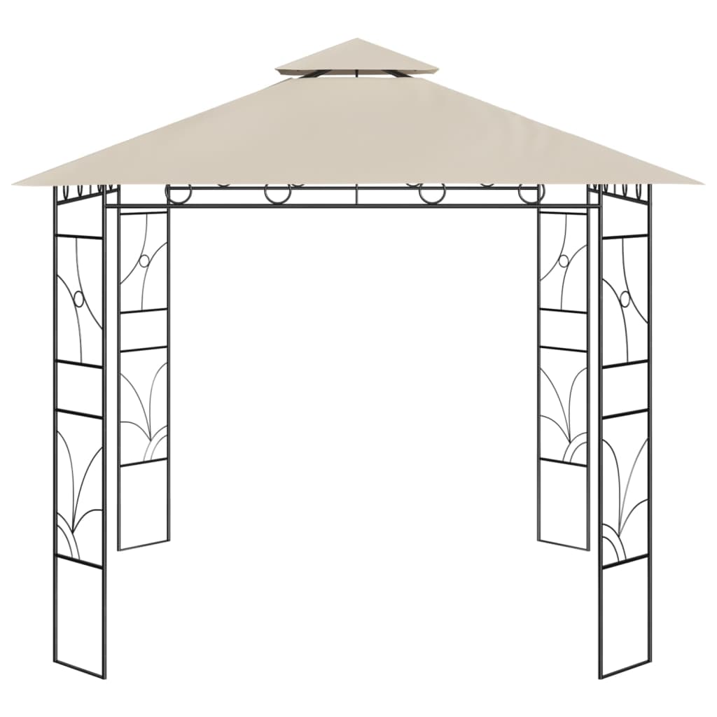 Vidaxl prieel 160 g m² 3x3x2,7 m crèmekleurig