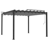 Vidaxl Arbor con tetto a taglio 3x3 m polvere e antracite in alluminio.