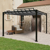 Arbor vidaxl avec toit à latte 3x3 m poussière et anthracite en aluminium -colored