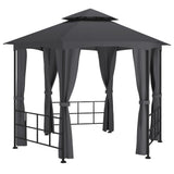 Arbor vidaxl avec parois latérales 3,1x2,7 m anthracite -colored