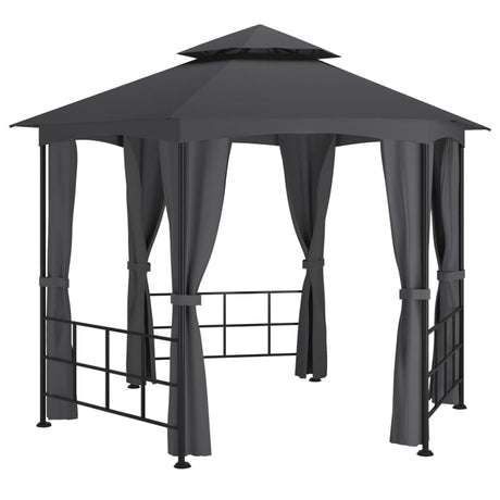 Arbor vidaxl avec parois latérales 3,1x2,7 m anthracite -colored