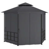 Arbor vidaxl avec parois latérales 3,1x2,7 m anthracite -colored