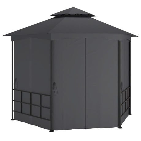 Arbor vidaxl avec parois latérales 3,1x2,7 m anthracite -colored