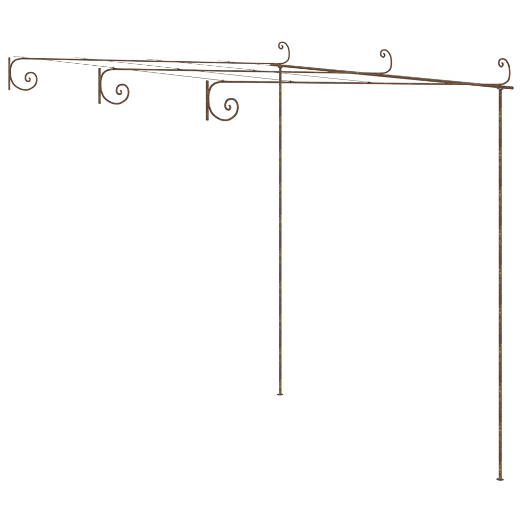 Vidaxl tuinpergola 3x3x2,5 m ijzer antiekbruin