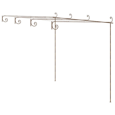 Vidaxl tuinpergola 4x3x2,5 m de fer marron antique