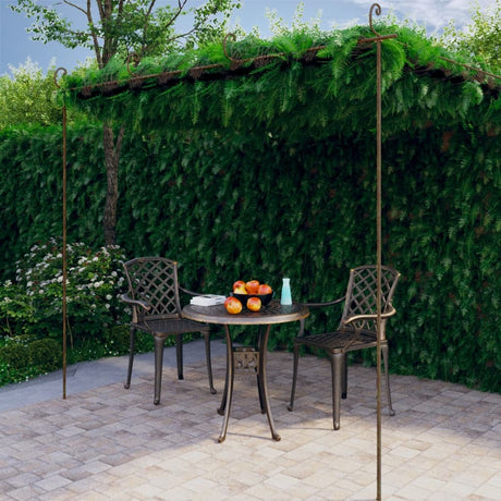Vidaxl tuinpergola 4x3x2,5 m de fer marron antique