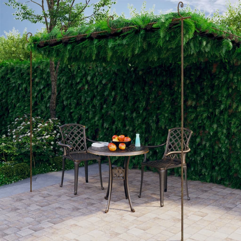 Vidaxl tuinpergola 4x3x2,5 m ijzer antiekbruin