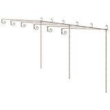 Vidaxl tuinpergola 6x3x2,5 m de fer marron antique