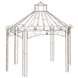 Vidaxl Garden Pavilion 400x258x378 cm Iron Antique Brown