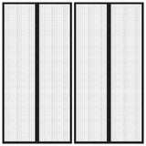 Rideaux de porte insecte vidaxl 2 pcs magnétiques 220x100 cm noirs