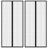 Rideaux de porte insecte vidaxl 2 pcs magnétiques 220x110 cm noirs