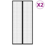 Rideaux de porte insecte vidaxl 2 pcs magnétiques 220x110 cm noirs