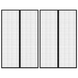 Rideaux de porte insecte vidaxl 2 pcs magnétiques 220x130 cm noirs