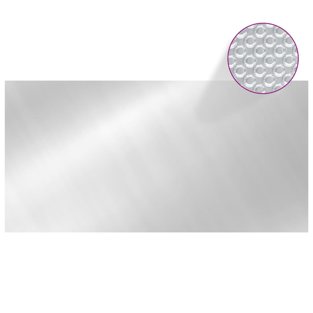 Couvercle de piscine Vidaxl 975x488 cm PE argent coloré
