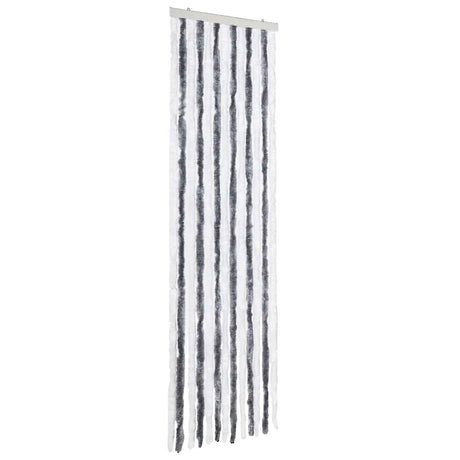 Vidaxl Fly Curtain 56x200 cm CHENILLE GREN ET BLANC