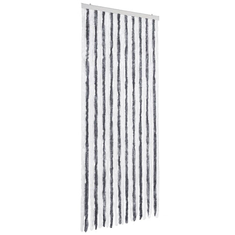 Vidaxl Fly Curtain 90x200 cm CHENILLE GREN ET BLANC