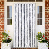 Vidaxl Fly Curtain 118x220 cm CHENILLE GREN ET BLANC