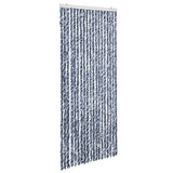 Cortina de mosca Vidaxl 56x200 cm Chenille azul y blanco