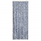 Cortina de mosca Vidaxl 56x200 cm Chenille azul y blanco