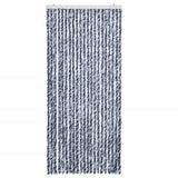 Vidaxl vliegengordijn 90x200 cm chenille blauw en wit