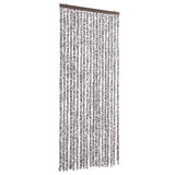 Cortina de mosca Vidaxl 56x200 cm Chenille Brown and Beige