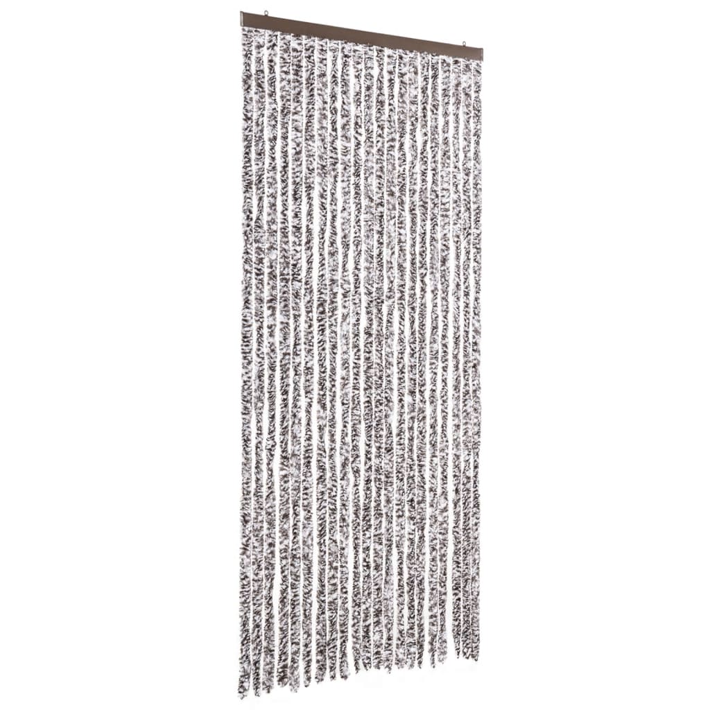 Vidaxl Fly Vorhang 90x200 cm Chenille Brown und Beige