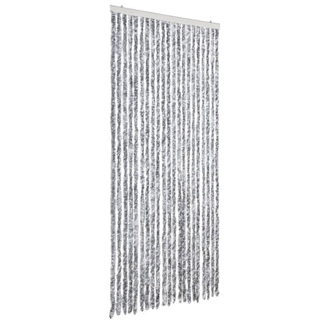 Vidaxl Fly Curtain 90x200 cm CHENILLE BLANC ET GRENE