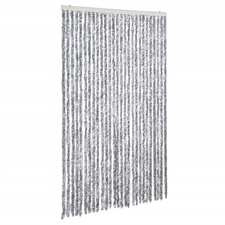 Vidaxl Fly Curtain 118x220 cm CHENILLE BLANC ET GRENE