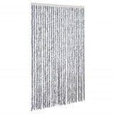 Cortina de mosca Vidaxl 118x220 cm Chenille White and Grey