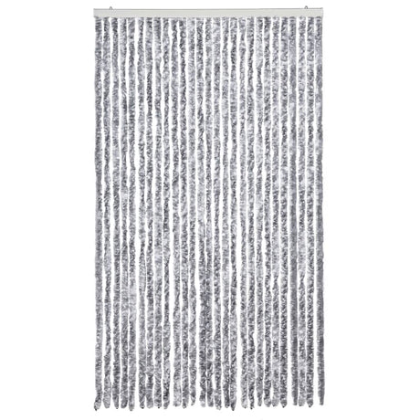 Vidaxl Fly Curtain 118x220 cm CHENILLE BLANC ET GRENE