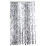 Cortina de mosca Vidaxl 118x220 cm Chenille White and Grey