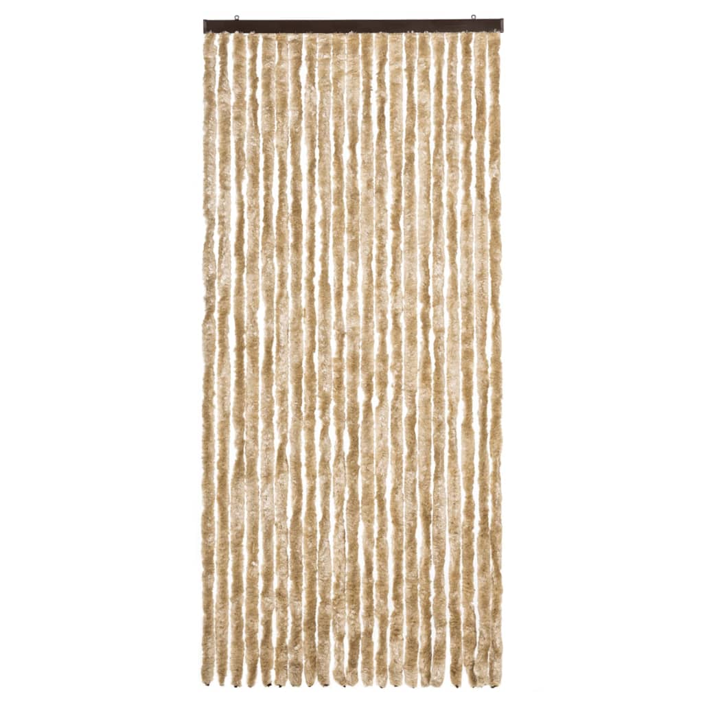 Vidaxl Fly Curtain 90x200 cm Chenille Beige