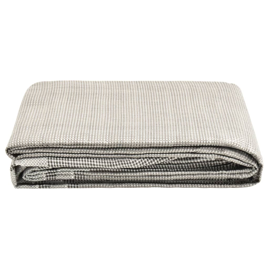 Tapis de tente Vidaxl 650x250 cm gris foncé